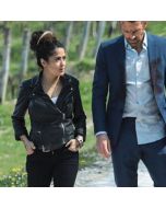 Salma Hayek the Hitman's Wife's Bodyguard Leather Jacket