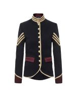 Naval Officer Women Black Cotton Military Jacket - Jacket Tailor