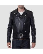 Mens Motorcycle Black Leather Jacket