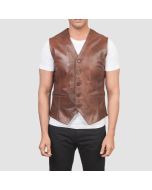 Auden Brown Leather Vest