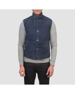 Tony Blue Suede Vest