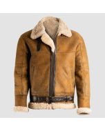 B3 Shearling Brown Mens Aviator Jacket