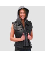 Women's Club Vest With Removable Hood