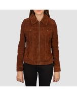 Suzy Brown Suede Trucker Jacket