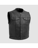 Low side Men's Motorcycle Leather Vest