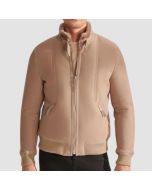 Men B3 Sheepskin Shearling Aviator Leather Bomber Jacket