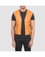 Brandon Tan Brown Leather Vest