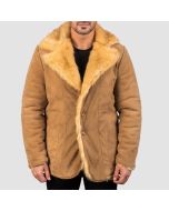 Furlong Beige Suede Leather Coat