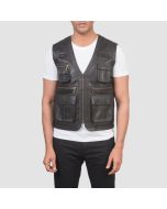 Safari Brown Leather Vest