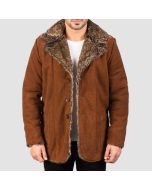 Furlong Brown Suede Leather Coat