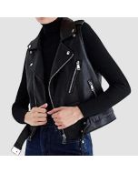 Women Motorcycle Biker Leather Vest
