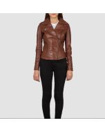 Flashback Brown Leather Biker Jacket