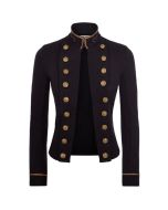Women 's Dark Blue Officer Jacket  - Jacket Tailor