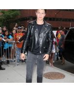 Ansel Elgort Leather Jacket 